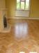 Wood block floor sanded and varnished